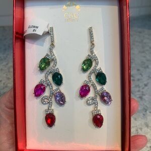 C&C California Vibrant Gemstone Vine Earrings